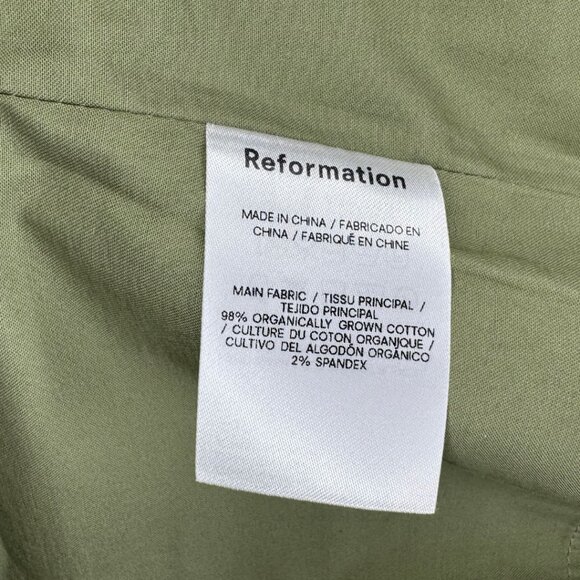 NWT Reformation Orion Top in Olive Green Size 10 - Picture 10 of 11